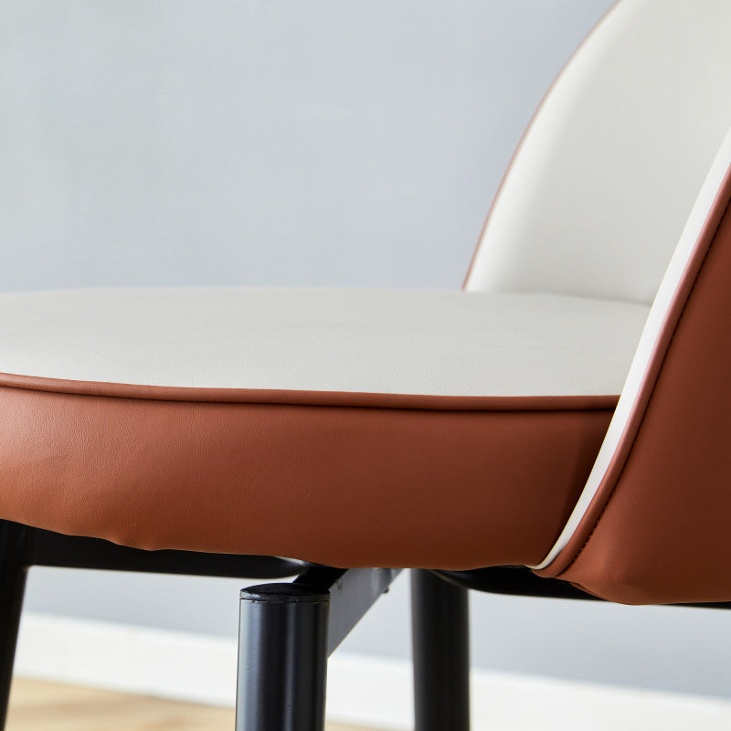 360° drehbarer Barstuhl. Hellgraue und braune Plätze Kissen, PU-Material, bequeme Padded Bar Stuhl, Eine Box von 2 Packungen.