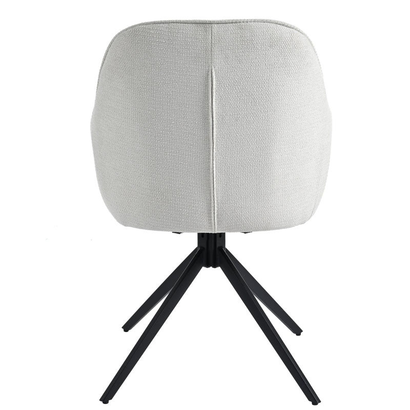 2 Drehbare Essstühle mit Kunstleder-Stoff-Kombination, hoch gepolstert, mit höhenverstellbaren Füßen, beige, perfekt für Küche und Esszimmer (Beige)