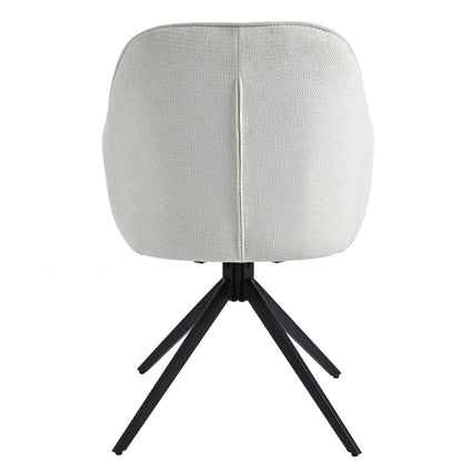 2 Drehbare Essstühle mit Kunstleder-Stoff-Kombination, hoch gepolstert, mit höhenverstellbaren Füßen, beige, perfekt für Küche und Esszimmer (Beige)