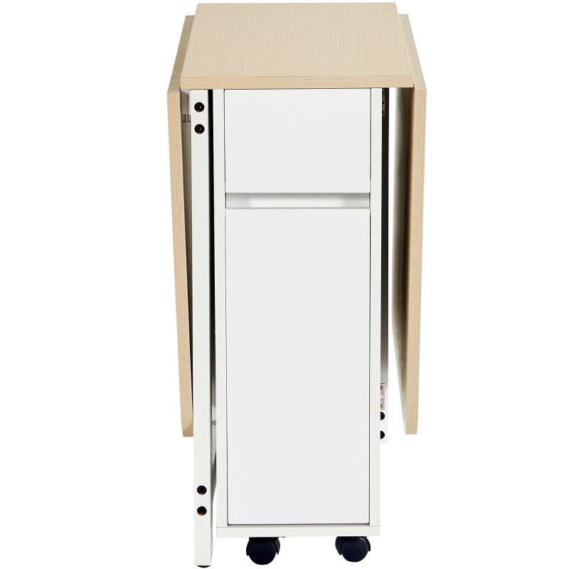 Ausziehbarer Bartisch mit Stauraum(110-124×78×97.5cm), für 2-6 Personen, Kücheninseln mit 2 Schubladen, 2 seitliche offene Regale und eingebaute Steckdose,Tischplatte aus weiß marmoriertem MDF,Weiß
