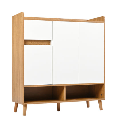 Schuhschrank mit verstellbaren Einlegeböden – Minimalistischer Home Organizer: H99 cm x B90 cm x T35 cm