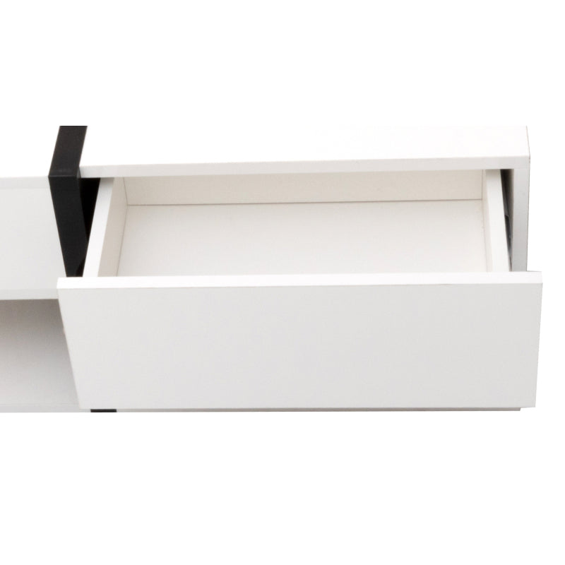 Hochglanz-Couchtisch, Tisch mit 4 Schubladen, einzigartige Farbabstimmung und Liniendesign, Stauraum unten. 78*78*36cm