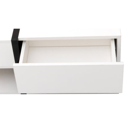 Hochglanz-Couchtisch, Tisch mit 4 Schubladen, einzigartige Farbabstimmung und Liniendesign, Stauraum unten. 78*78*36cm
