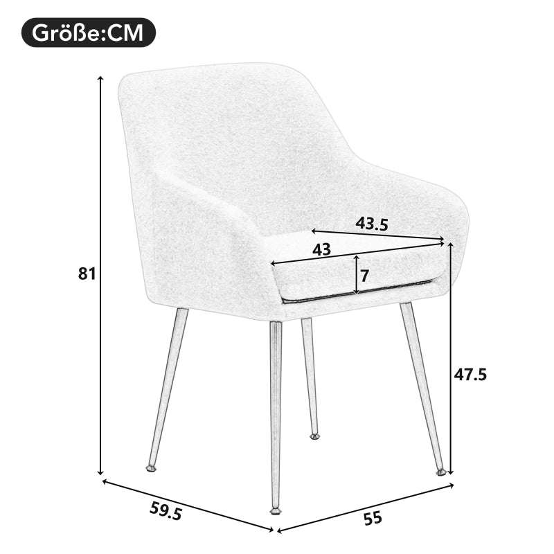 2 St Moderner, abnehmbaren Kissen für Küchen und Esszimmer, Grau