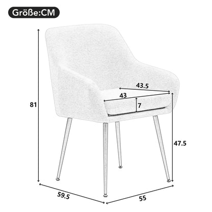 2 St Moderner, abnehmbaren Kissen für Küchen und Esszimmer, Grau