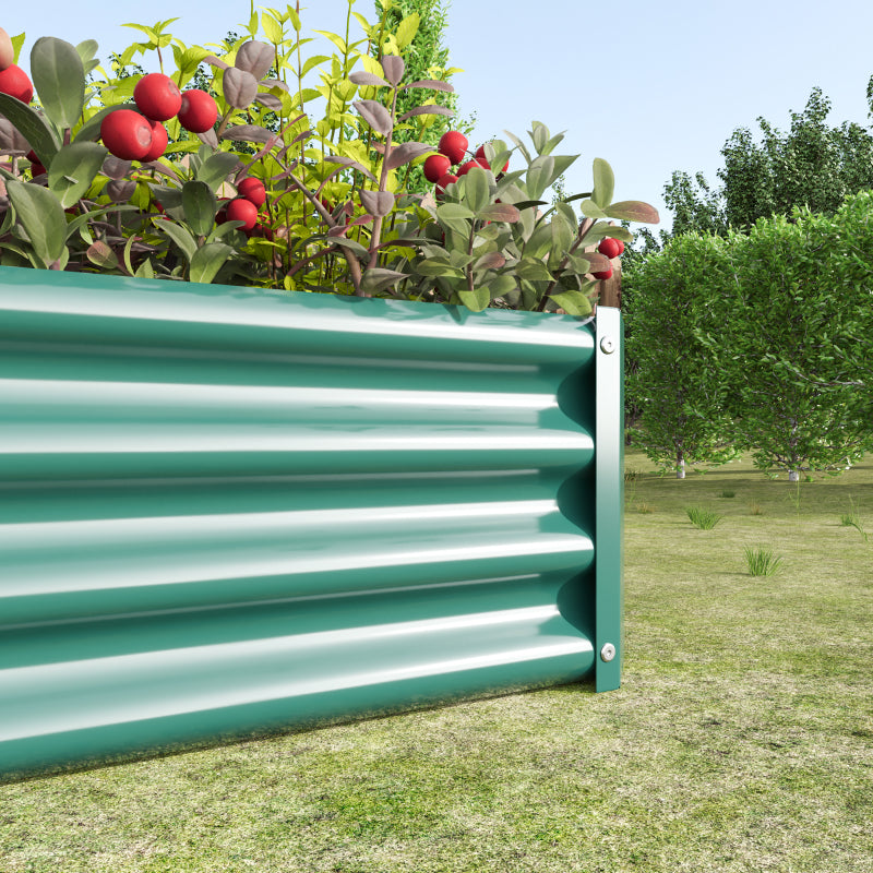 Hochbeet Metall Pflanzenbeet, Hochbeete für Garten aus robustem Stahlblech mit stabilem Design, Rostschutz und Langer Haltbarkeit, Hochbeet Bausatz ohne Boden, Ideal für Gemüse, Kräuter & Blumen Anthr