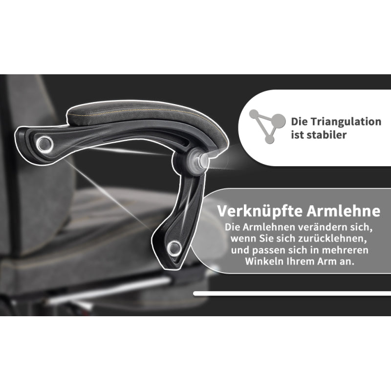 Gaming Stuhl Computerstuhl Ergonomischer Gaming Chair mit Fußstütze Bürostuhl Ergonomischer Computerstuhl mit Lendenwirbelstütze Grey