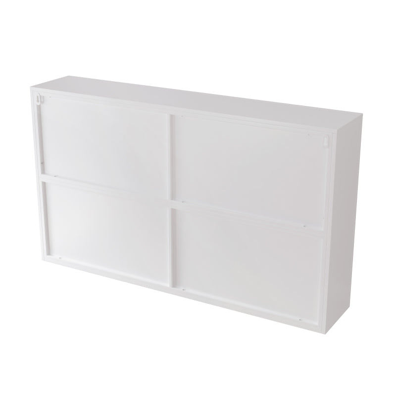 120CM Four-door Glass Wall Cabinet Storage, Wall-mounted,Suitable for Kitchen, Living Room, Bathroom (White)