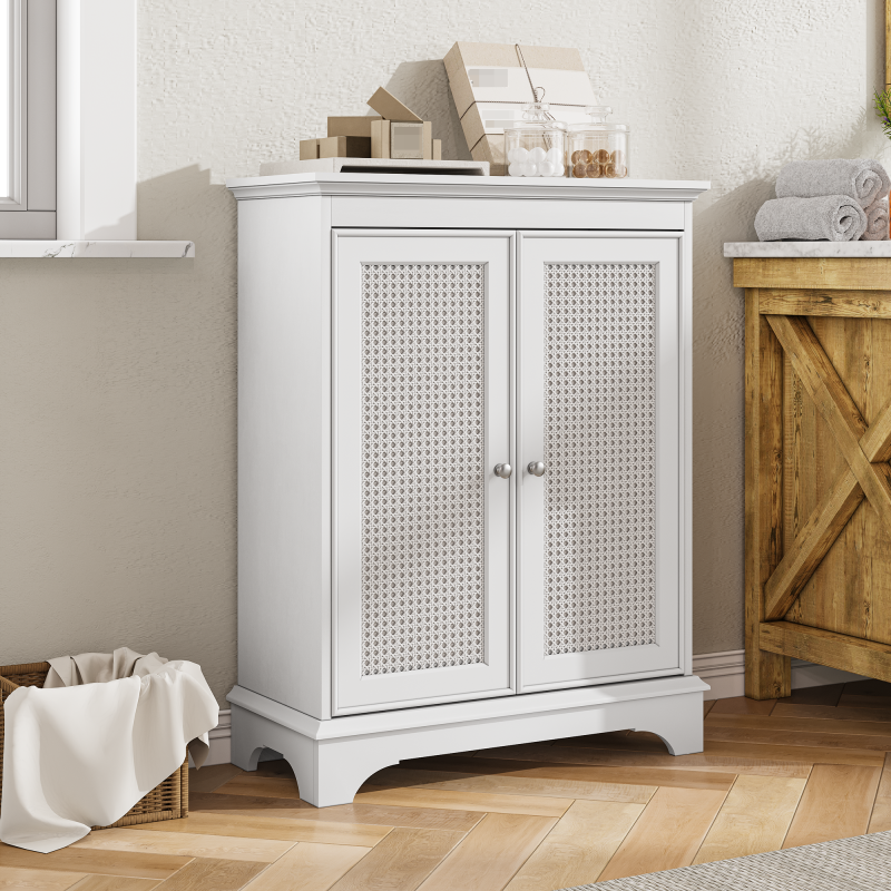 Bodenstehendes Badezimmerschrank, unabhängiger moderner Badezimmerschrank, Weiß