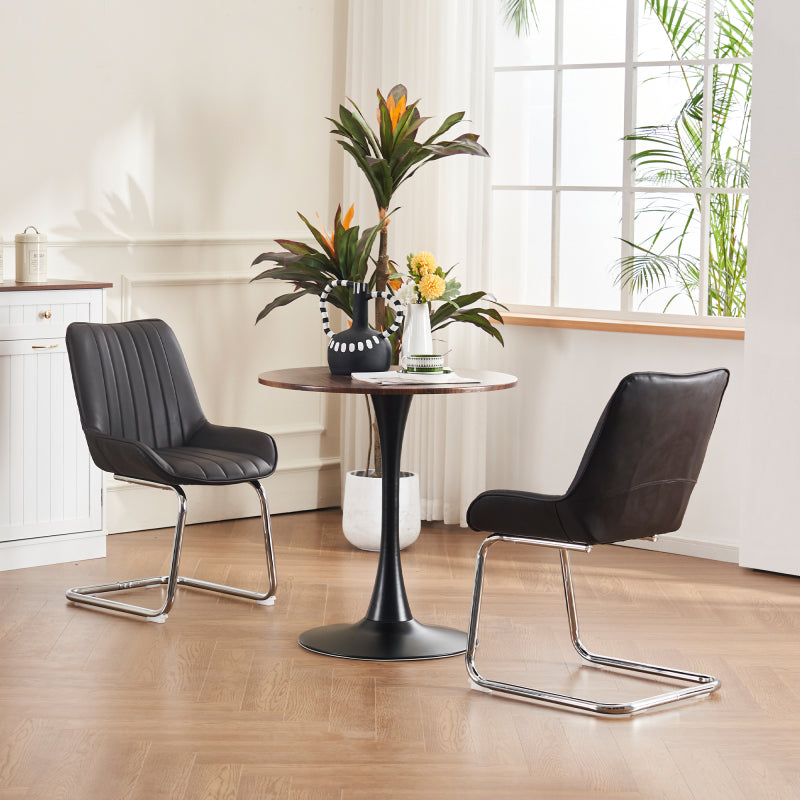 Sorgfältig ausgewählte Küche Wohnzimmer Esszimmer Stühle aus Kunstleder Material für leichtere Wartung! (Satz von 2)