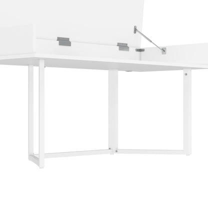 Faltbarer Schreibtisch – Multifunktional, klappbar, mit europäischen Steckdosen, Clamshell-Design zum Verstecken von Unordnung auf dem Schreibtisch