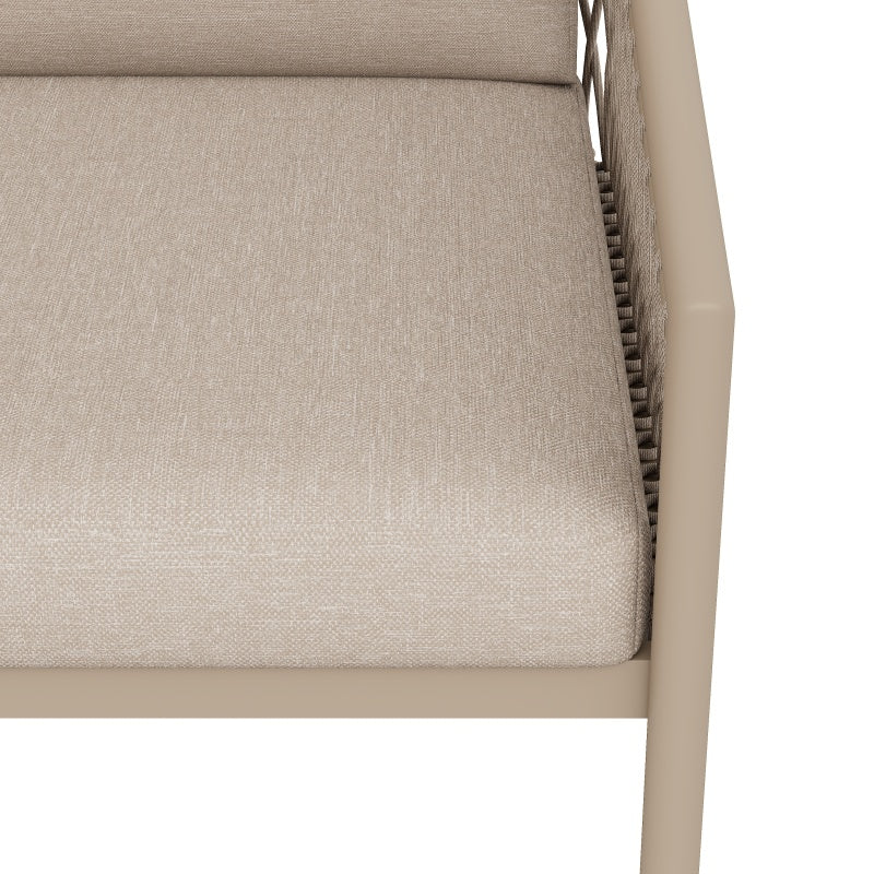 Garten Lounge Set, Seil Gartenmöbel Set, Modernes Outdoor Sofa Set Handgewebtes Seil, Inklusive Aller Sitz- Und Rückenkissen, Balkonset, Garten Und Terrasse, Khaki
