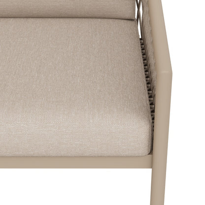 Garten Lounge Set, Seil Gartenmöbel Set, Modernes Outdoor Sofa Set Handgewebtes Seil, Inklusive Aller Sitz- Und Rückenkissen, Balkonset, Garten Und Terrasse, Khaki