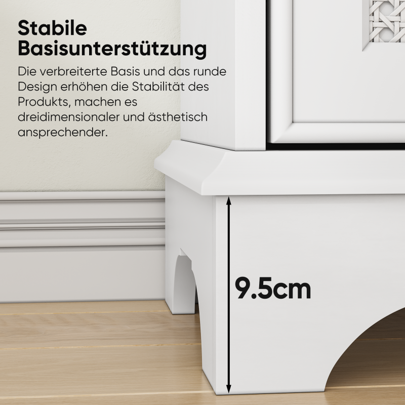 Bodenstehendes Badezimmerschrank, unabhängiger moderner Badezimmerschrank, Weiß