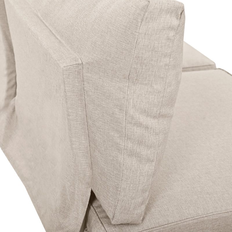 Garten-Loungesessel-Set, Gestell aus verzinktem Stahl, (2x Zweisitzer, 2x Beistelltische, 1x Tisch), Akazienholzplatte, Stoffbezug zur Bespannung der Rückenlehne, beige(previous sku:HW00005AAW)