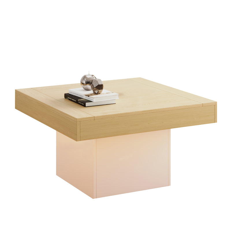 Kreativer LED-Couchtisch in Pilzform, 70x70x40 cm – Stilvoller, quadratischer Beistelltisch, 30 kg Tragkraft, modernes Design für Wohnzimmer