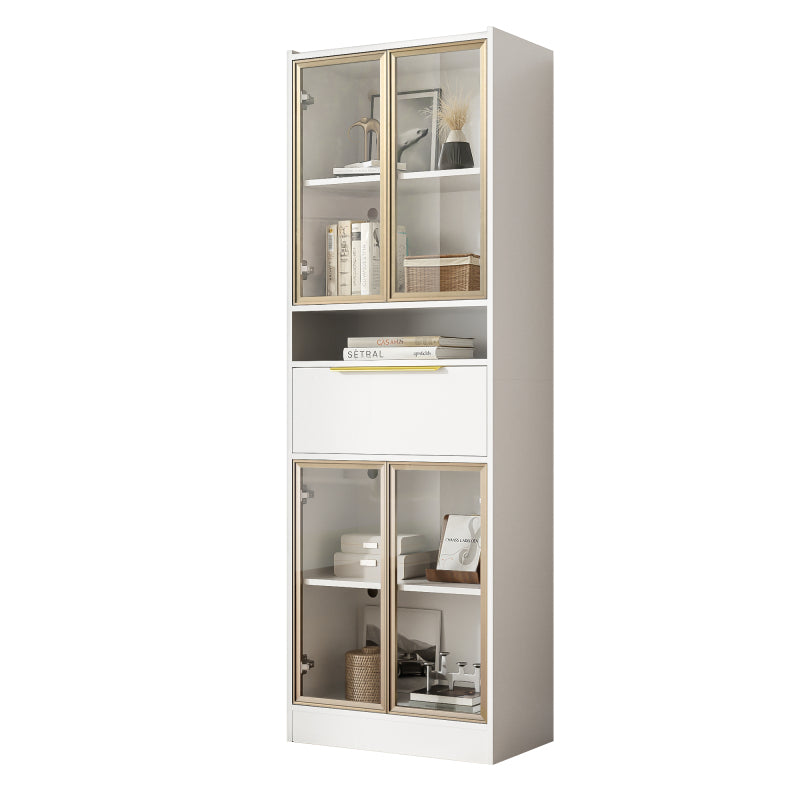 Moderner Weißer Hochschrank mit 16-Farb-LED und Bluetooth – 60×35×180cm