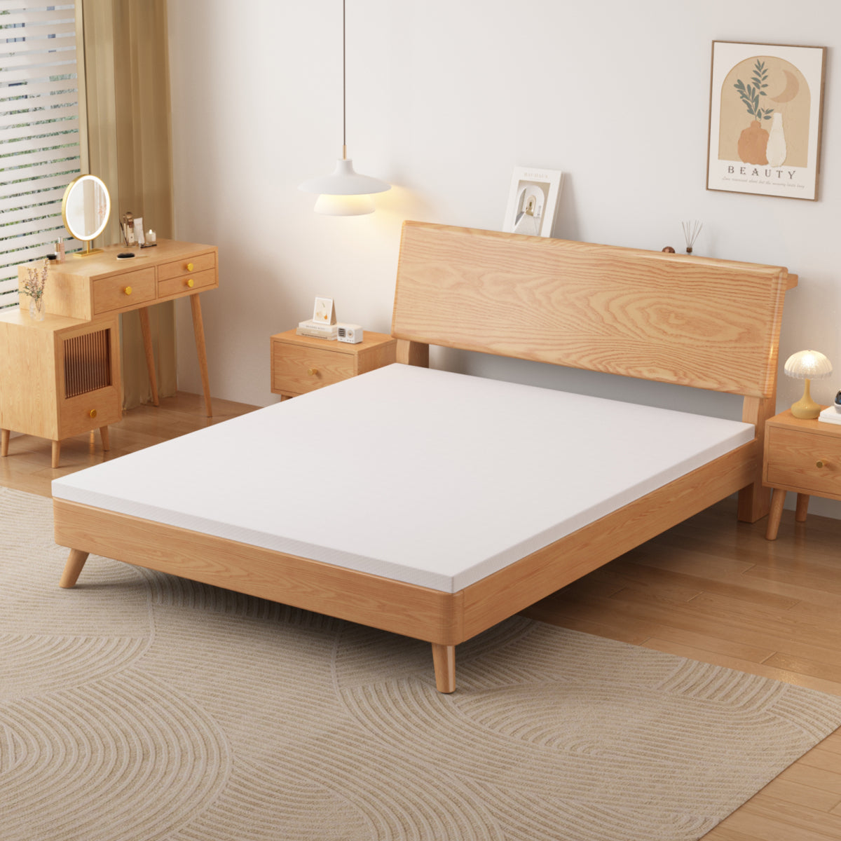 Schaumstoff-Matratze/Topper 160x200 cm, H3, 5cm Höhe, Öko-TEX, Waschbar