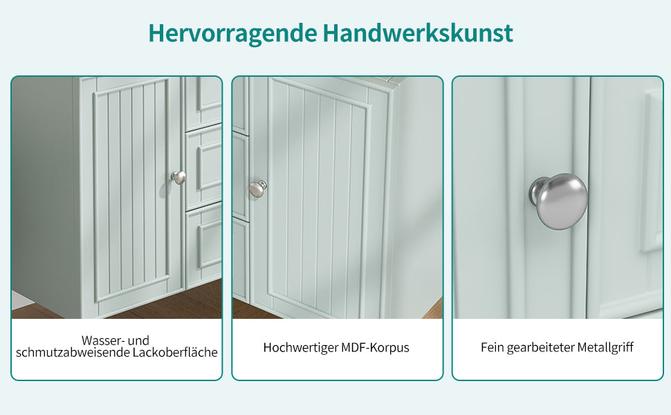 Badezimmerschrank mit waschbecken,Grün