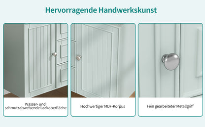 Badezimmerschrank mit waschbecken,Grün