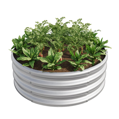 Verzinkt erhöhte Gartenbett, Pflanzer erhöhte Gartenbetten im Freien, Runde Freiheit erhöhte Gartenbetten für Gartenbau Gemüse, Früchte, Blumen, Silber