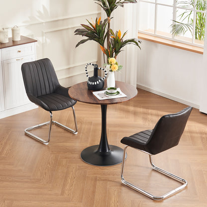 Sorgfältig ausgewählte Küche Wohnzimmer Esszimmer Stühle aus Kunstleder Material für leichtere Wartung! (Satz von 2)