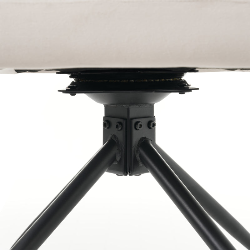 2er Set 360° Drehbarer Esszimmerstühle mit Rautenmuster, Samt,Beige
