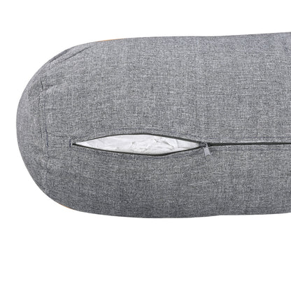 Gartenlounge-Set, Rattanzelt, geeignet für 2-4 Personen, inklusive aller Sitzkissen und Kissen, beiges Rattan, grauer Türvorhang, Sitzkissen mit Reißverschluss, abnehmbar und waschbar