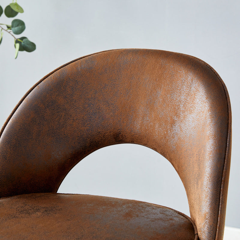 360° drehbarer Barstuhl. Braun atmungsaktives komfortables Technologiestoff, bequemer gepolsterter Bar-Stuhl, Eine Box von 2 Packungen.