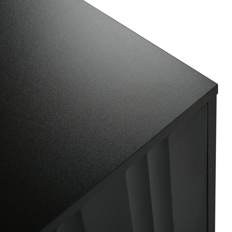 Schwarzes TV-Schrank, 190 cm(L) x 38 cm(W) x 48 cm(H), goldene Tischbeine