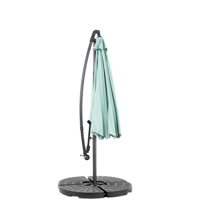 14.8 Ft Double Sided Outdoor Umbrella Rectangular Large with Crank(Light Green) (No Base)