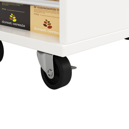 Kücheninsel mit herausnehmbaren Trennwänden, Küchenschrank, Esszimmerwagen mit Arbeitsplatte, Buffetschrank, Esszimmerwagen mit Holzmaserung, ausgestattet mit Snackhalter und Weinglasregal, weiß