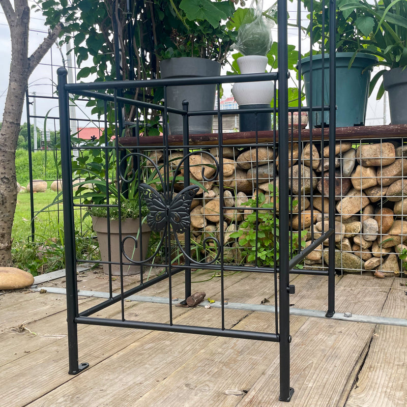 Gartenbogen Arbor Trellis für Kletterpflanzen, langlebige Metall Gartenbogen Outdoor Hochzeitsbogen, für Hochzeitszeremonie Party Pflanze Klettern Rose Reben Rasen Innenhof Schwarz, 7.15ft