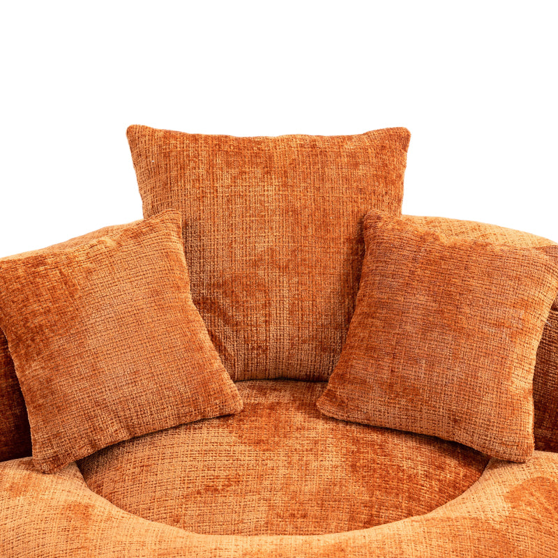 Lazy Sofa Durable Komfort Lounger hohen Rücken Sitzsack Stuhl Couch mit drei Kissen für Erwachsene und Kinder, Indoor & Outdoor, Single Gaming Sofa Stuhl für Schlafzimmer, Büro (Orange Chenille)
