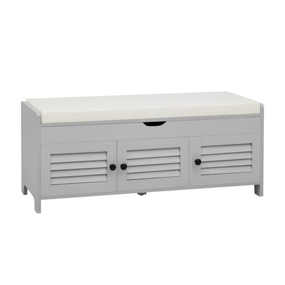 Moderne schuhbank mit sitzfläche, Eingangsbereich, Wohnzimmer, flurmöbel,  Grau