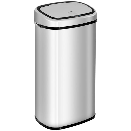 Mülleimer  Automatik Abfalleimer mit Sensor, Küche, Edelstahl, Silber, 68L