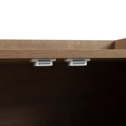 Moderner Schuhbänke mit Holzmaserung, Schuhschrank