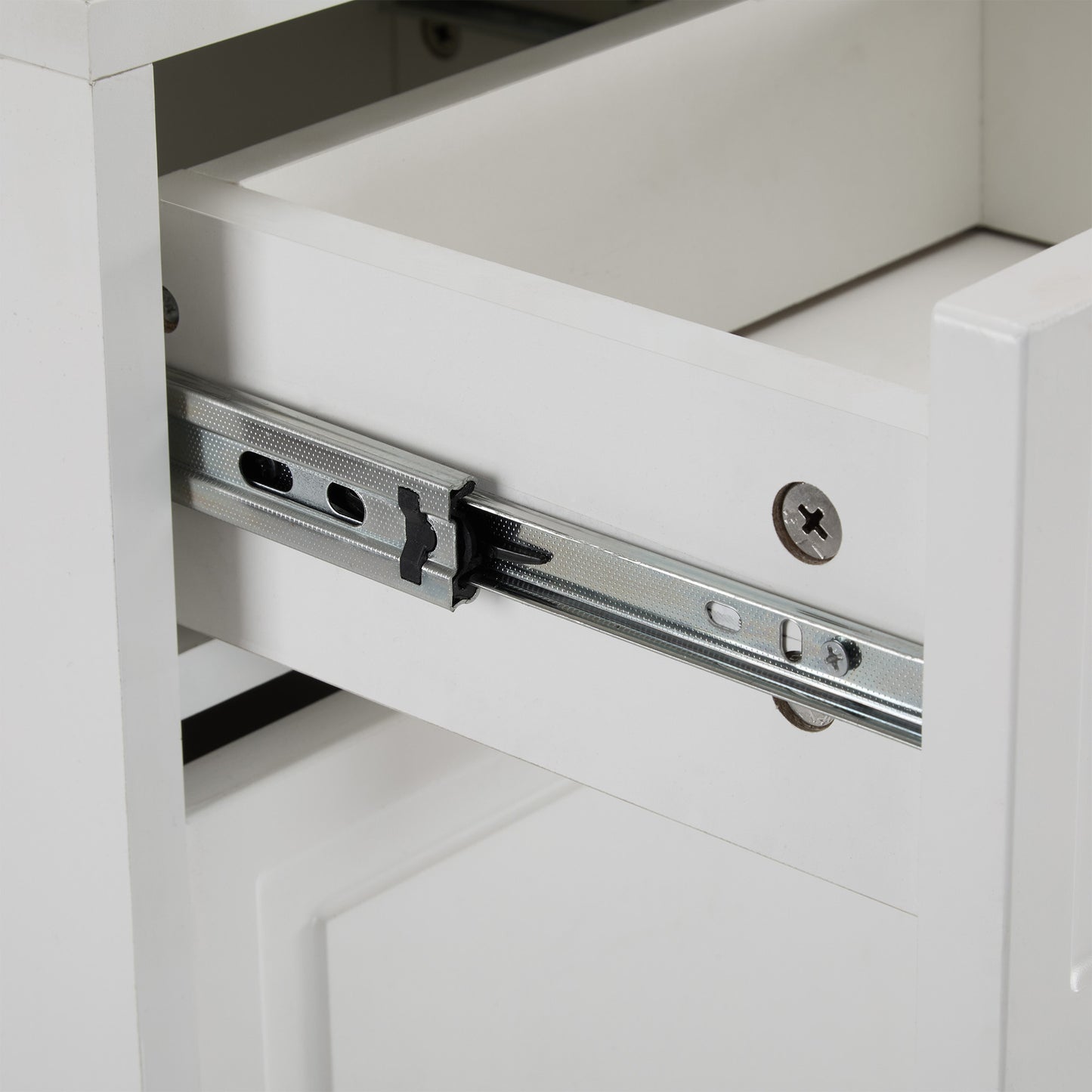 Moderne Schuhschrank, mit verstellbaren Regalen, goldenen Griffen, 2 Schubladen, Klappschuhschrank und 2 Türen, weiß