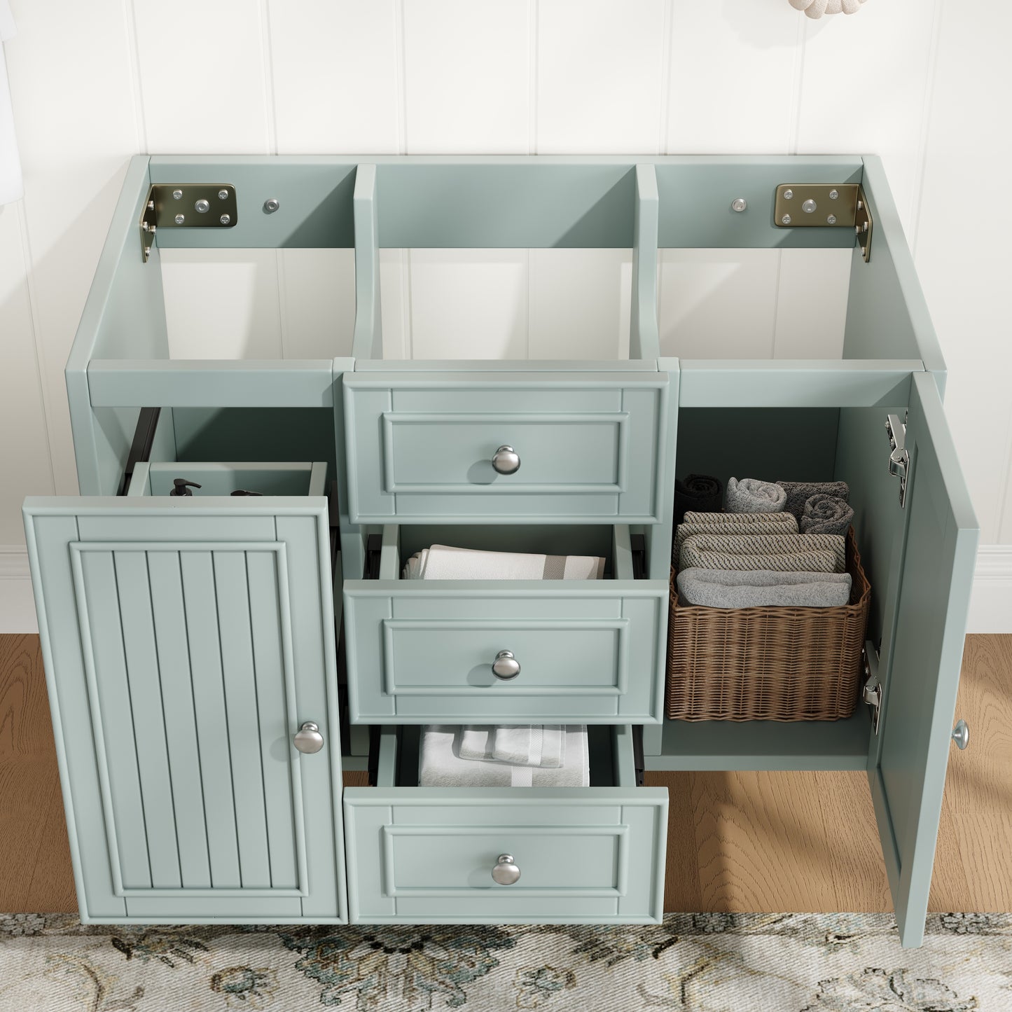 Hängender Waschtisch, Moderner Stil,Badmöbel für Badezimmer, Grün