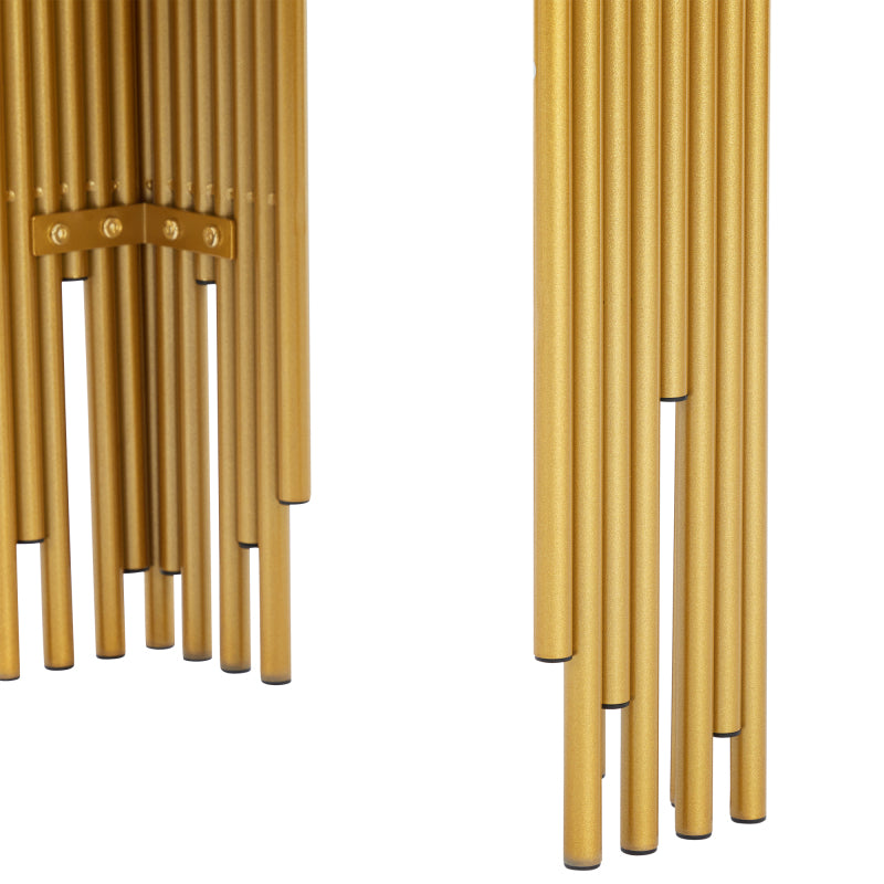 Mid-Century Modern Wohnzimmer Beistelltisch, Konsolentisch, weißer Korpus mit goldenen Beinen, doppellagiges MDF, belastbar bis 40 kg
