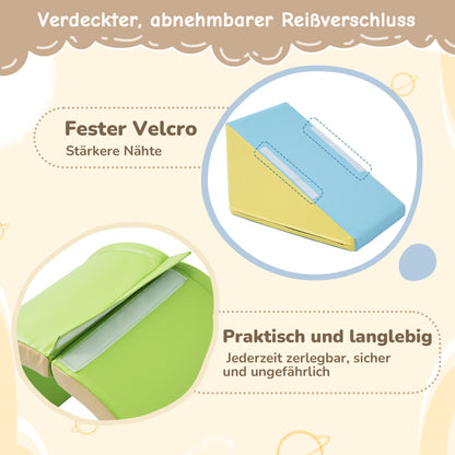 Erlebe Abenteuer mit den Riesigen, Bunten 6-in-1 Schaumstoff-Bausteinen: Kreatives Spielen, Krabbeln durch Bögen und Rutschen