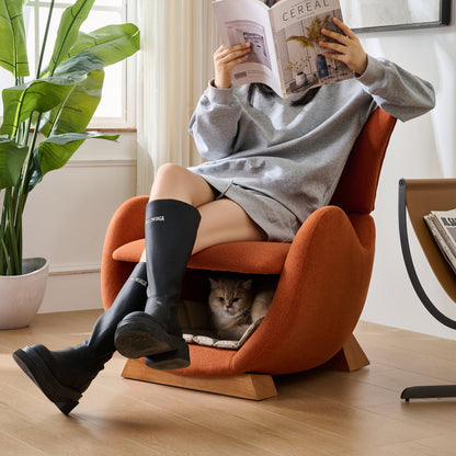 Designer-Loungesessel im Walhai-Look – haustierfreundlicher Loungesessel, bietet Katzen und kleinen Hunden einen Rückzugsort,anti-Katzen-Kratz-Stoff