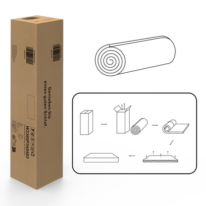 Taschenfederkern Matratze 120x200cm, H3, 7 Zonen, Lyocell Bezug, Boxspring Gefühl