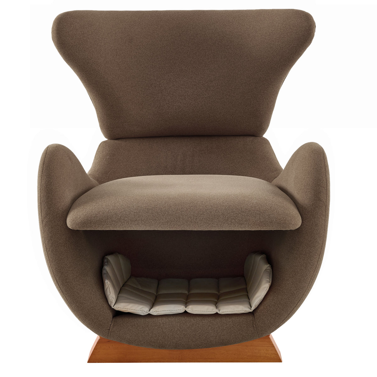 Designer-Loungesessel im Walhai-Look – Haustierfreundliches Einzelsofa mit Katzenhöhle, kratzfester Stoff, moderner Fernsehsessel, Braun