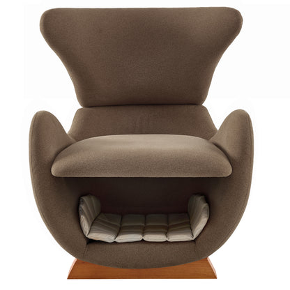 Designer-Loungesessel im Walhai-Look – Haustierfreundliches Einzelsofa mit Katzenhöhle, kratzfester Stoff, moderner Fernsehsessel, Braun