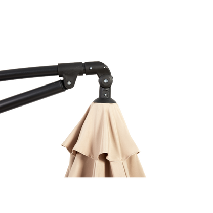 14.8 Ft Double Sided Outdoor Umbrella Rectangular Large with Crank(khaki)(No Base)