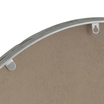 Iron Art Oval Retro Mirror, Antique Effect, Wall Hanging, Suitable For Bathroom, Bedroom, Living Room (Silver)