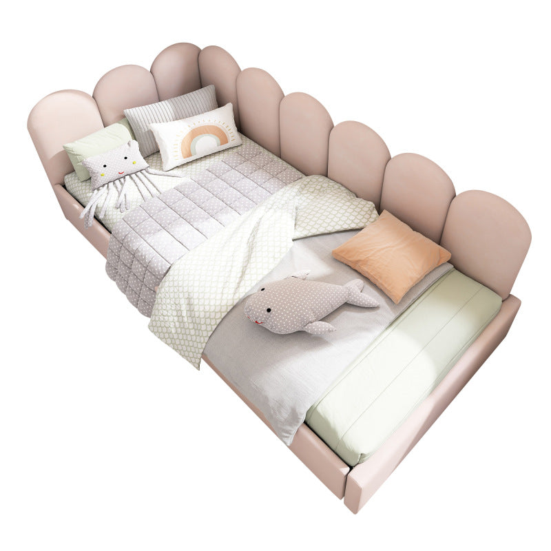 Polsterbett Einzelbett mit Schubladen Stauraumbett Samt Daybett Tagesbett Schlafsofa 90x190cm mit Lattenrost Jugendbett und Erwachsene Kinderbett,Rosa(Ohne Matratze)
