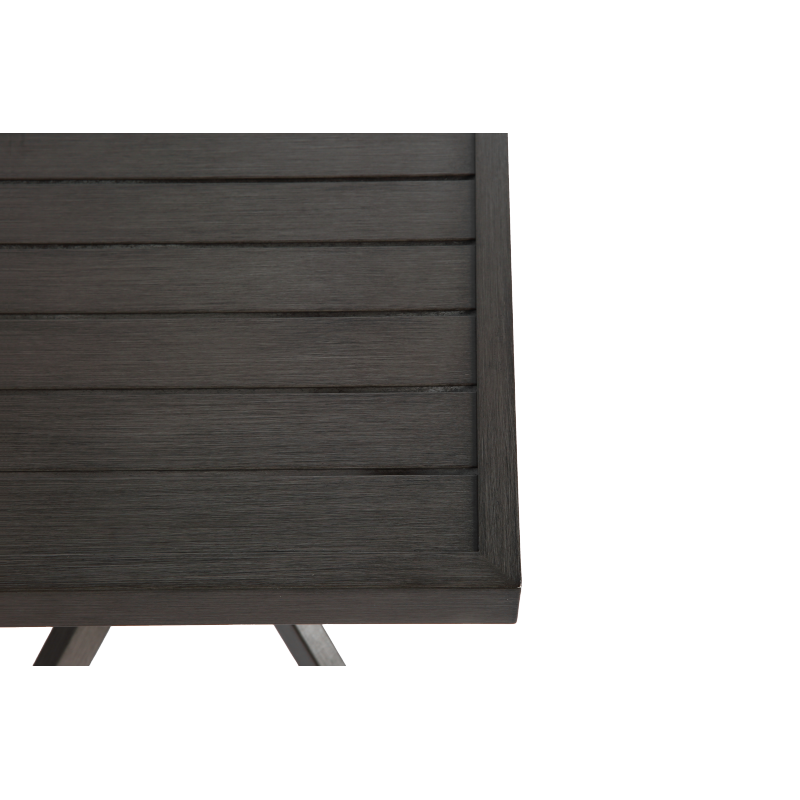 Outdoor Aluminum Square Side Table End Table for Patio, Backyard, Pool, Indoor Companion, Easy Maintenance and Weather Resistant, Dark Grey