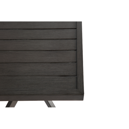 Outdoor Aluminum Square Side Table End Table for Patio, Backyard, Pool, Indoor Companion, Easy Maintenance and Weather Resistant, Dark Grey